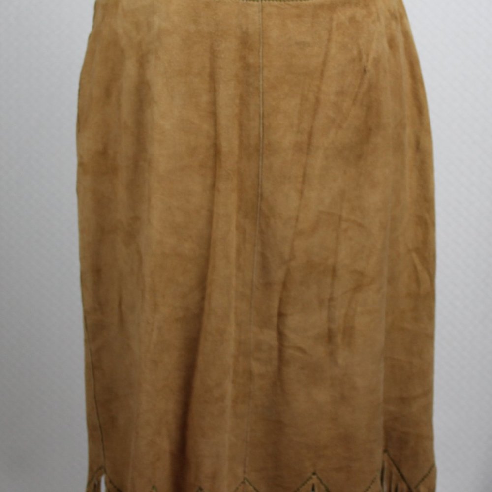 Philosophy di Alberta Ferretti Suede Skirt Beige
